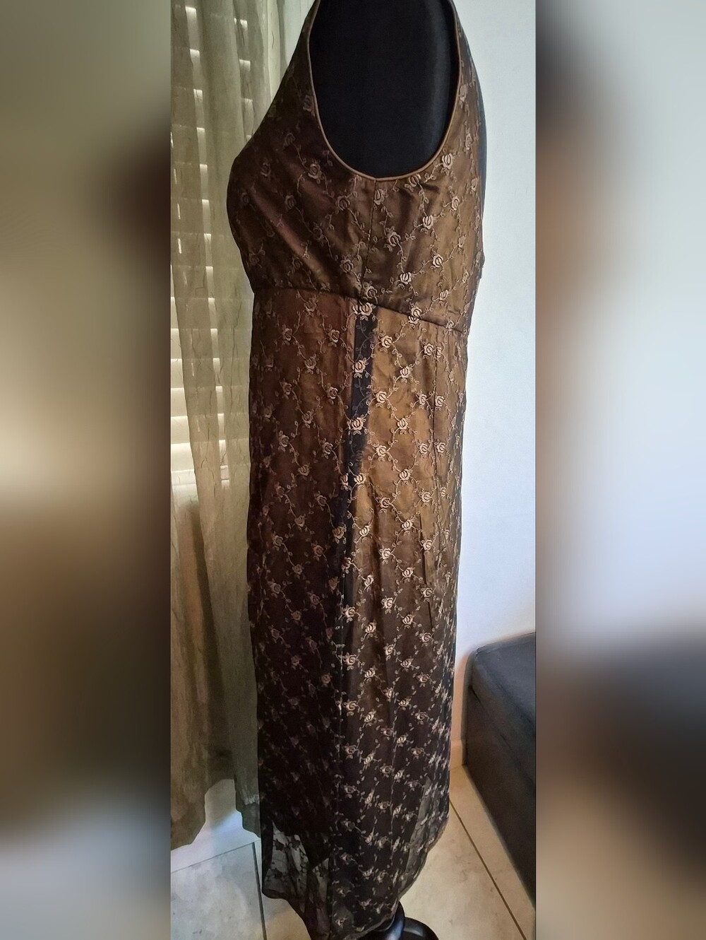 Vintage Liz Mitchell Pure Silk Embroidered Dress | Made in New Zealand #0152 - Picture 6 of 8